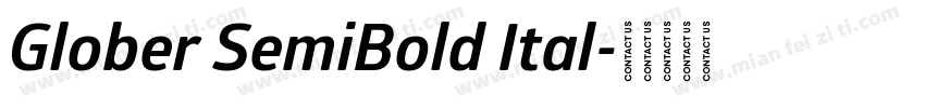 Glober SemiBold Ital字体转换